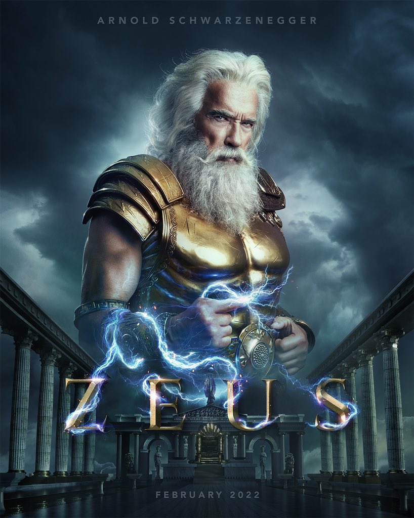 Арнольд Шварценеггер предстал в роли Зевса на постере нового проекта